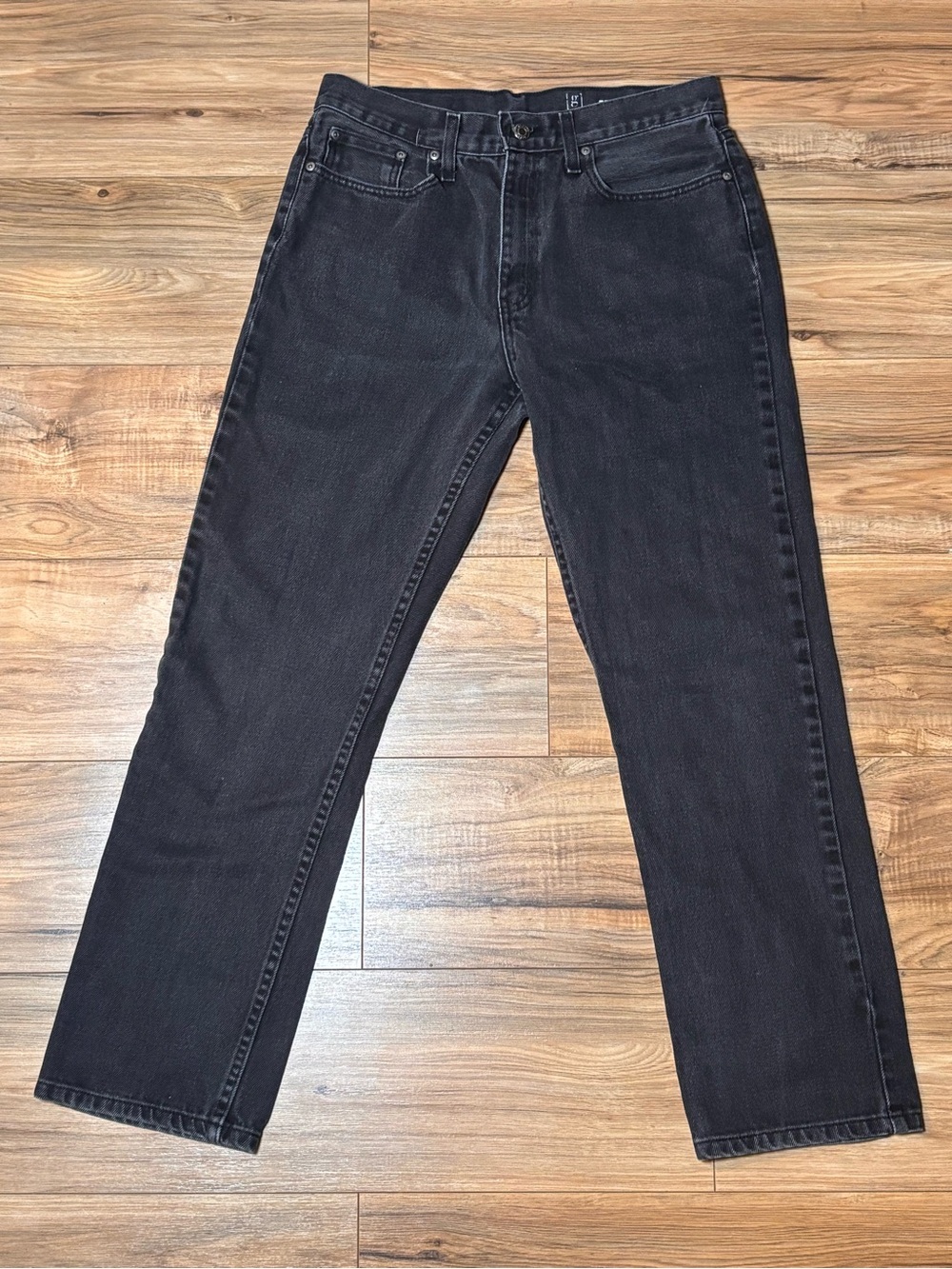 Men’s George Regular Black Straight-Leg Jeans